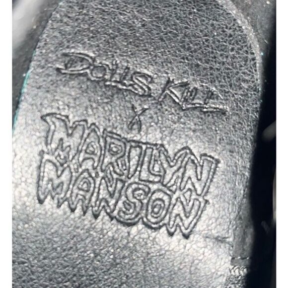 Dolls Kill x Marilyn Manson Knee High Platform Lace up Boots New Size 15 - Picture 4 of 9